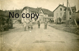 CARTE PHOTO FRANCAISE - POILUS A L'HOTEL DU COL DE LA SCHLUCHT A LA VALTIN PRES DE XONRUPT VOSGES - GUERRE 1914 1918 - War 1914-18