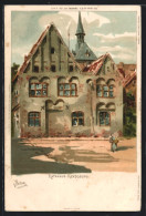 Lithographie Rendsburg, Rathaus  - Rendsburg