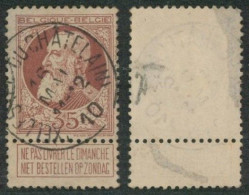 Grosse Barbe - N°77 Obl Simple Cercle "Ixelles (Pl. Du Chateau)" - 1905 Breiter Bart