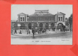 75 PARIS Cpa Animée Gare De Vincennes          236 Edit M R - Pariser Métro, Bahnhöfe