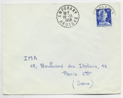 FRANCE MULLER 20FR LETTRE C. PERLE EMPURANY 18.11.1958 ARDECHE - Manual Postmarks