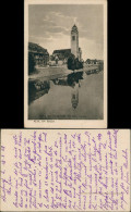 Ansichtskarte Kehl (Rhein) Stadt Weiher Mit Spiegelbild Der Kath. Kirche 1923 - Kehl