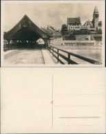 Foto Bremgarten Holzbrücke - Stadt 1932 Privatfoto - Altri & Non Classificati