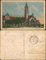 Ansichtskarte Krefeld Crefeld Bahnhof (color) 1923 - Krefeld