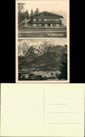 Ansichtskarte Berchtesgaden 2 Bild Totale, Haus Vergissmeinnicht 1932 - Berchtesgaden