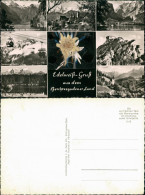 Ansichtskarte Berchtesgaden Stadtteilansichten EDELWEIß Gruß 1956 - Berchtesgaden