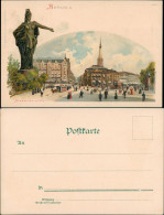 Ansichtskarte Mitte-Berlin Alexanderplatz - Künstlerkarte 1906 - Mitte