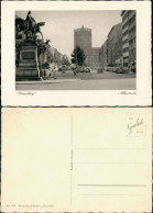 Ansichtskarte Düsseldorf Alleestraße Denkmal Autos Geschäfte Hochhaus 1950 - Düsseldorf