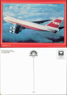 Ansichtskarte  Flugwesen - Flugzeuge TWA Boeing 747 1985 - 1946-....: Moderne