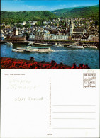 Boppard Rhein Schiff Dampfer (vermtl. MS BISMARCK) & Stadt Panorama 1977 - Boppard