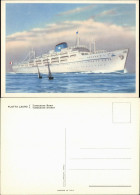 Ansichtskarte  FLOTTA LAURO TURBONAVE ROMA & SYDNEY, Schiff Ship Dampfer 1970 - Piroscafi