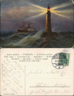 Ansichtskarte  Leuchtturm - Dampfer Bei Nacht 1907 - Autres & Non Classés