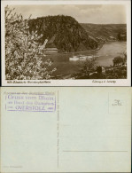 Ansichtskarte Sankt Goar Loreley Bordstempel Dampfer OVERSTOLZ 1928 - St. Goar