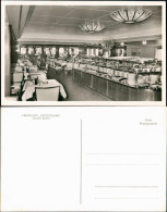 Ansichtskarte  FÄHRSCHIFF DEUTSCHLAND Kaltes Buffet Speisesaal 1955 - Steamers