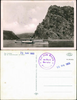 Ansichtskarte Sankt Goar Loreley Bordstempel Dampfer Frieden 1955 - St. Goar