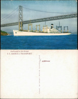 Ansichtskarte  S. S. AMERICA TRANSPORT White Cargoliner Schiffsfoto-AK 1960 - Other & Unclassified