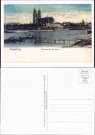 Magdeburg Repro-Ansicht Elbe Dom Schiffsanleger Ca. Anno 1910 2000 REPRO - Sonstige & Ohne Zuordnung