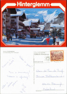 Saalbach-Hinterglemm Straßen Partie Belebt, Mercedes Benz Auto, Ski-Gäste 1990 - Sonstige & Ohne Zuordnung