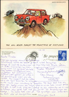 Ansichtskarte  Schottland Scotland Scherzkarte Auto Berge 1983 - Passenger Cars