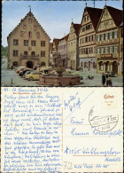 Bad Mergentheim Marktplatz Auto Parkplatz Div. Auto Modelle Apotheke 1966 - Bad Mergentheim