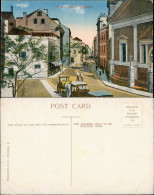 Gibraltar Strassen Partie Church Street Häuser Pferde-Kutschen Vintage  1910 - Gibraltar