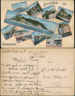 Gibraltar Stadtteilansichten Souvenir Postcard Mehrbildkarte 1918 - Gibraltar