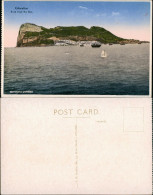 Gibraltar Rock From The Bay Panorama Von See Aus, Vintage Postcard 1910 - Gibilterra