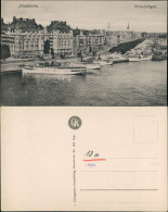 Postcard Stockholm Hafen Strandvägen Schiffe A.d. Anlgestelle 1923 - Suède