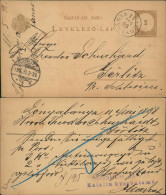 Ansichtskarte  Ganzsache Ungarn Magyar 1898  Gel. Nach Görlitz Ankunftsstempel - Non Classés