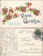 Ansichtskarte  Viele Grüße - Künstlerkarte - Blumen 1914 - Sonstige & Ohne Zuordnung