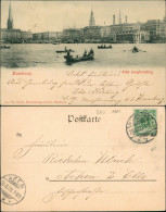 Ansichtskarte Hamburg Alter Jungfernstieg - Ruderboote 1900 - Autres & Non Classés