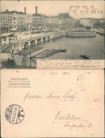 Ansichtskarte Hamburg Jungfernstieg, Bootsstation 1903  A-stempel: Eisleben - Sonstige & Ohne Zuordnung