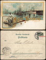 Ansichtskarte Litho AK Hamburg Krähne Sandthorquai, Amerikaquai 1898 - Autres & Non Classés