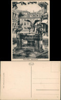 Ansichtskarte Baden-Baden Reiher Brunnen, Vogel Skulpturen Verziehrung 1920 - Baden-Baden