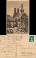 Ansichtskarte München Frauenkirche - Vorplatz Belebt 1930 - München