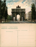 Ansichtskarte München Siegestor, Straße - Künstlerkarte 1908 - München