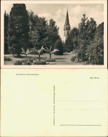 Ansichtskarte Emmendingen Park Stadtgarten Blick Zur Kirche Echtfoto-AK 1940 - Emmendingen