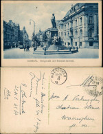 Ansichtskarte Duisburg Königstraße Bismarck-Denkmal 1919 - Duisburg