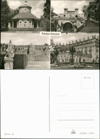 Ansichtskarte Potsdam Sanssouci DDR Mehrbild-AK 4 Foto-Ansichten 1970 - Potsdam