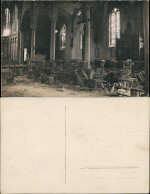 Militär 1.WK Zerstörung Kirchen Innenraum Privatfoto-AK Frankreich France - War 1914-18
