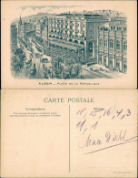 Postcard Algier دزاير Place De La République Cafe D`Alger 1910 - Alger