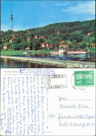 Ansichtskarte Dresden Weiße Flotte DDR Schiff Dampfer Passiert Wachwitz 1975 - Dresden