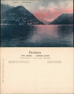 Castagnola-Lugano Panorama-Ansicht Castagnola In Schönen Zwielicht 1910 - Sonstige & Ohne Zuordnung