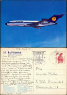 Ansichtskarte  Boeing 727 Europa Jet Lufthansa Flugzeug 1972 Stempel Stuttgart - 1946-....: Modern Era