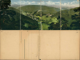 Schwarzburg Panorama Trippstein, 4-teilige Klappkarte Panoramakarte 1910 - Sonstige & Ohne Zuordnung
