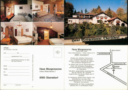 Oberstdorf (Allgäu) Haus Morgensomme Pension Reklame Klappkarte 2-teilig 1975 - Oberstdorf