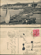 Postcard Funchal Hafenpartie Stadt Gel. Rolldstempel 1911 - Andere & Zonder Classificatie