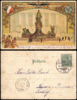 Mitte-Berlin Kaiser-Wilhelm-Nationaldenkmal Patriotika 1901 Prägekarte - Mitte