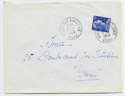 FRANCE MULLER 20FR  C. PERLE MONETAY SUR LOIRE 6.1.1958 A LLIER - Manual Postmarks