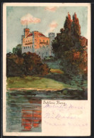 Lithographie Starnberg, Schloss Berg  - Starnberg